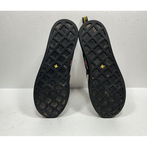 Dr. Martens Hackney Sneakers Women's Size 7 Black Floral Canvas Lace Up Shoes - Picture 6 of 8